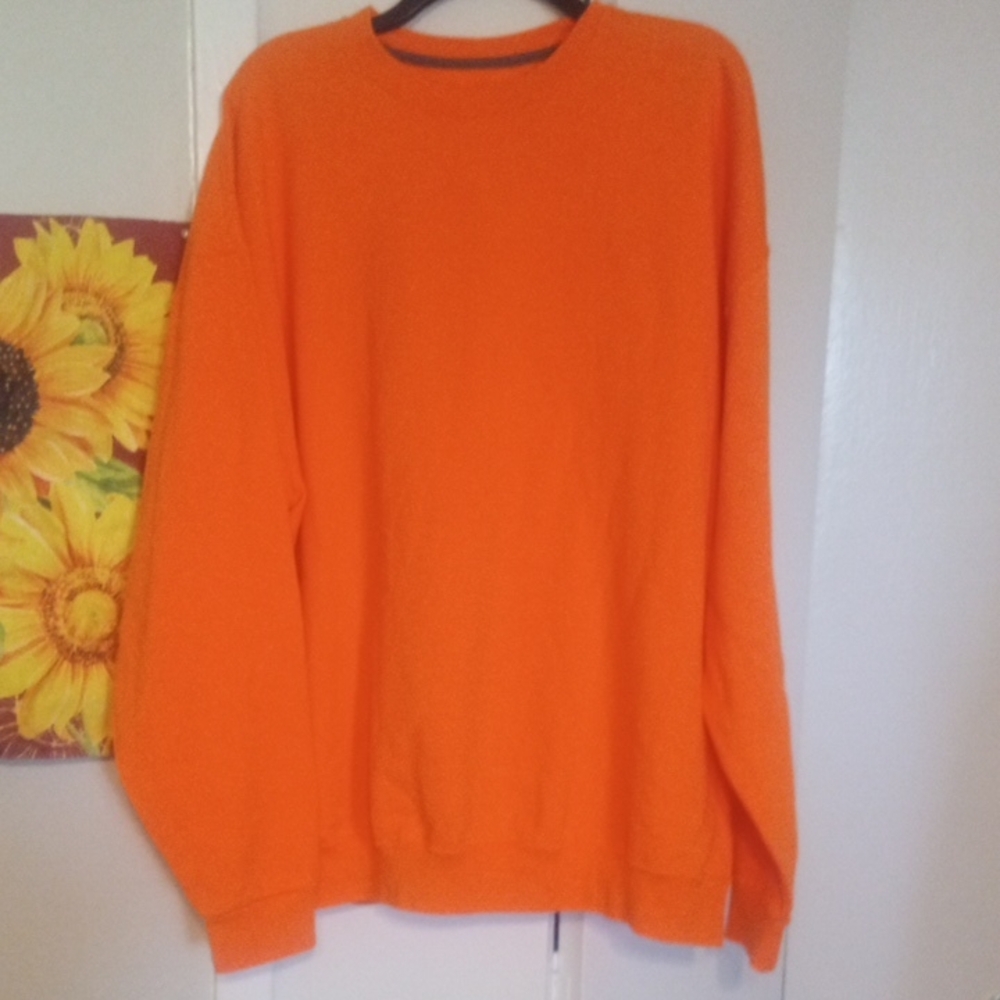 Athletic Works Bright Orange Crewneck Sweater